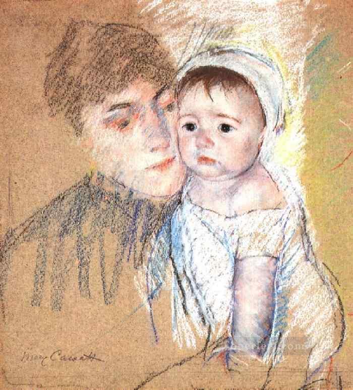 Baby Bill en Cap and Shift madres hijos Mary Cassatt Pintura al óleo